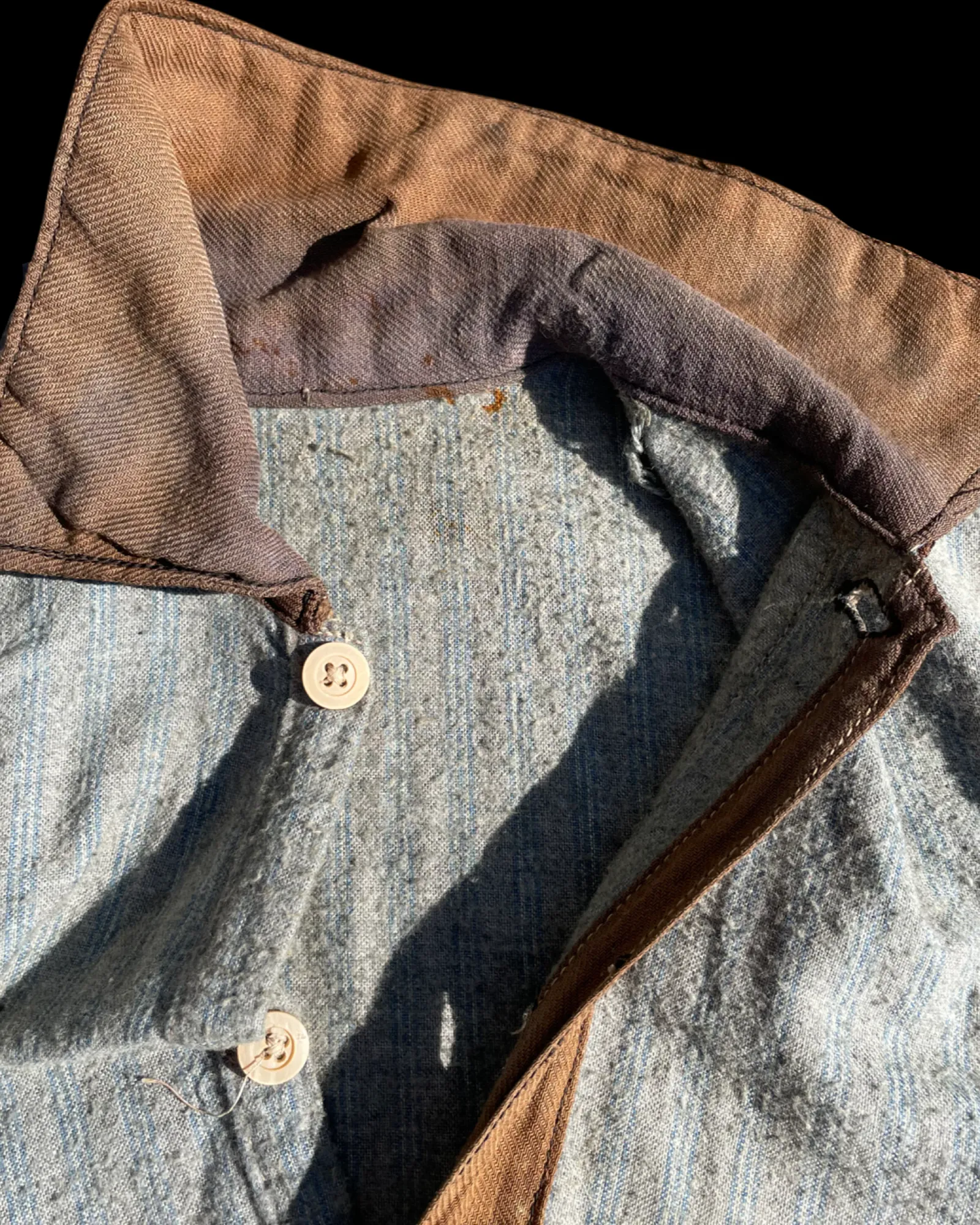 1930s Striped Cotton Flannel Sportswear Two Piece Set