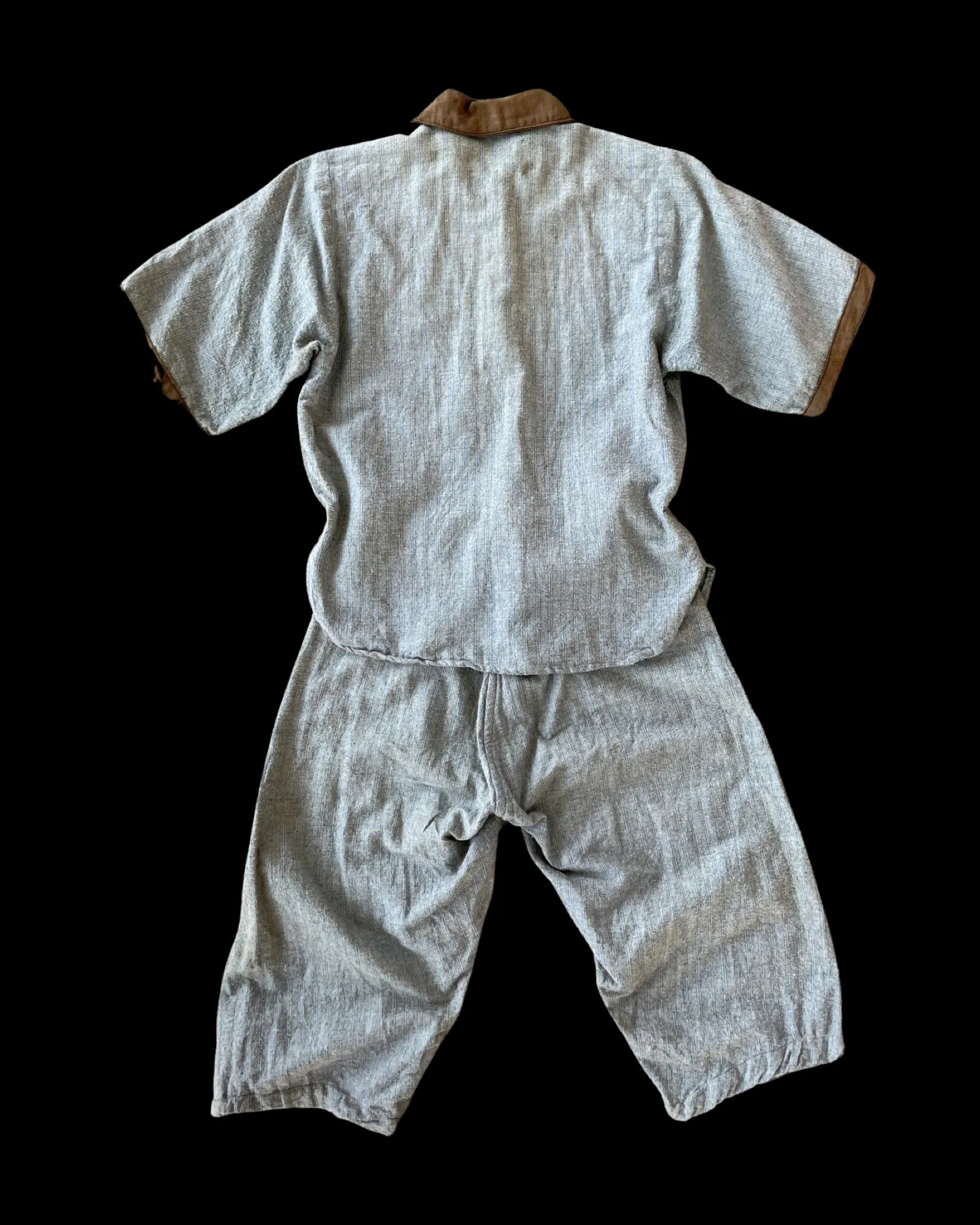 1930s Striped Cotton Flannel Sportswear Two Piece Set