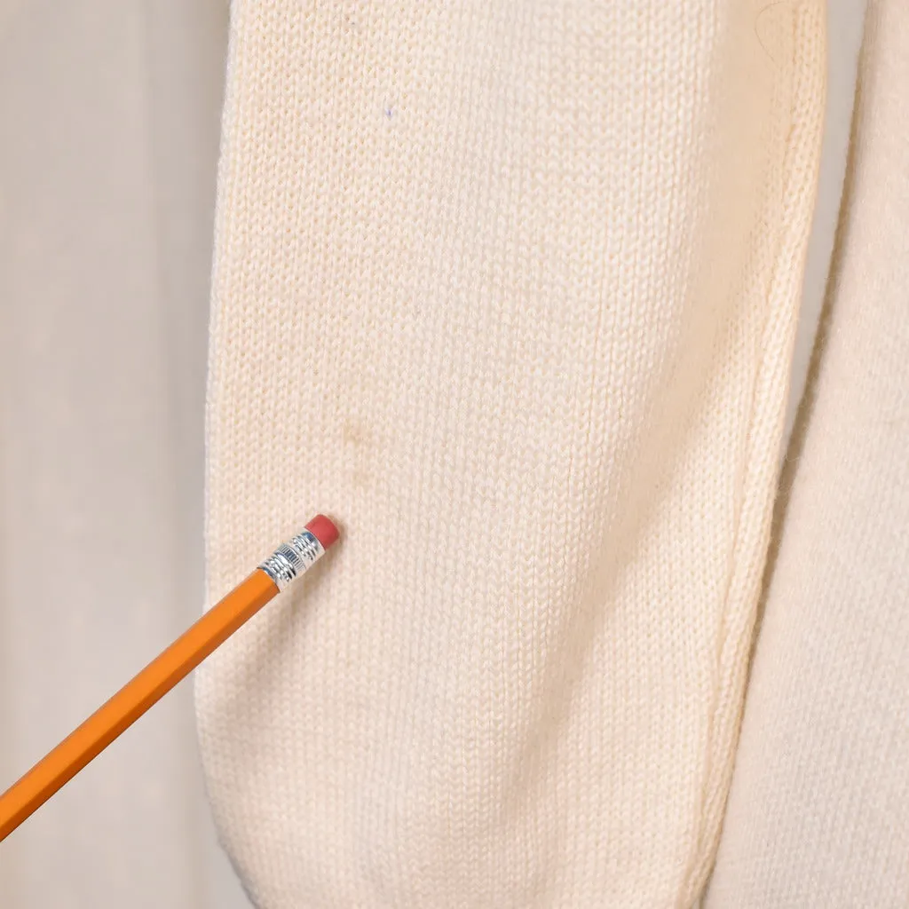1960s Vintage Cream Zipper Sweater