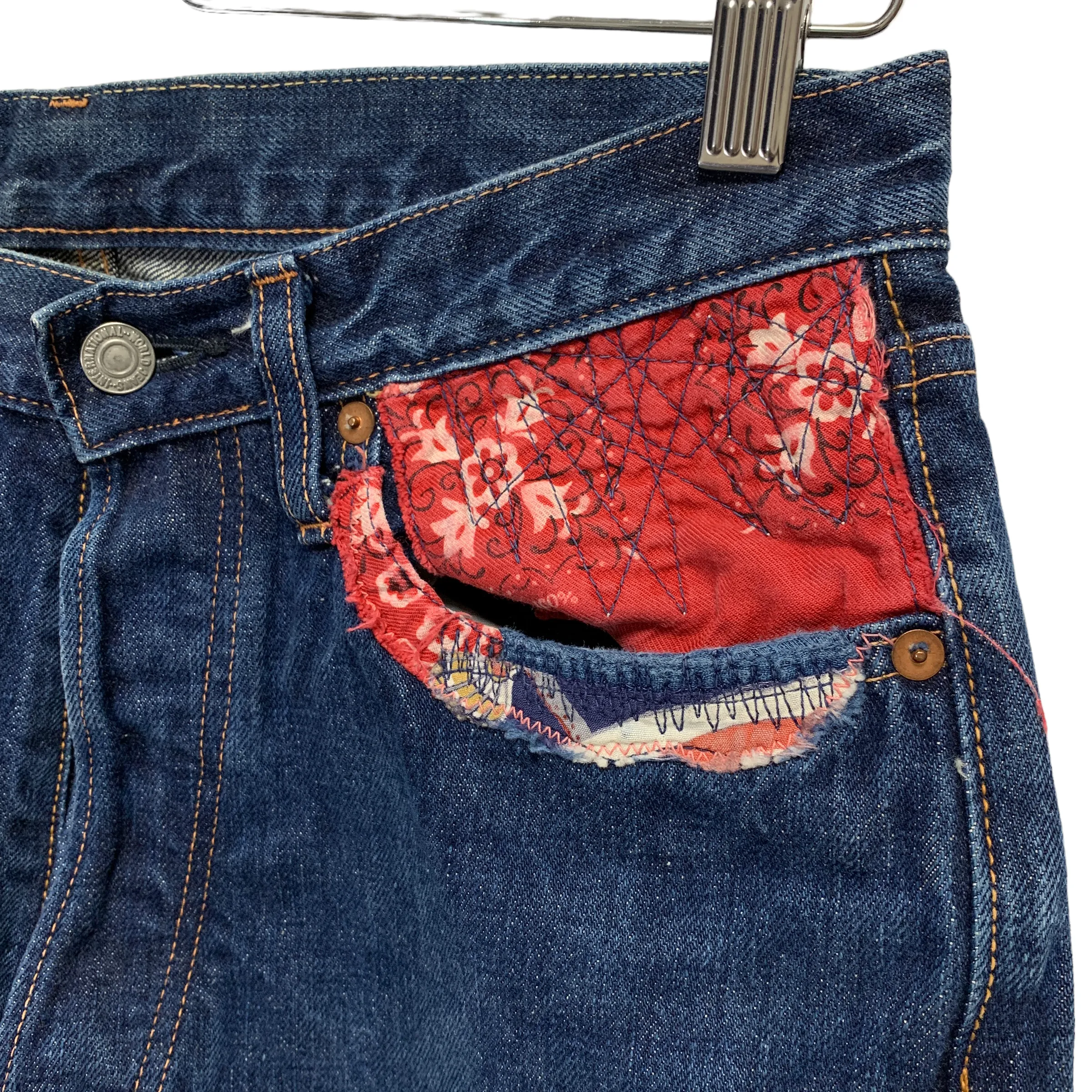 [30] Kapital Zipangu Blue Hand-Crafted Selvedge Bandana Patchwork Denim Jeans