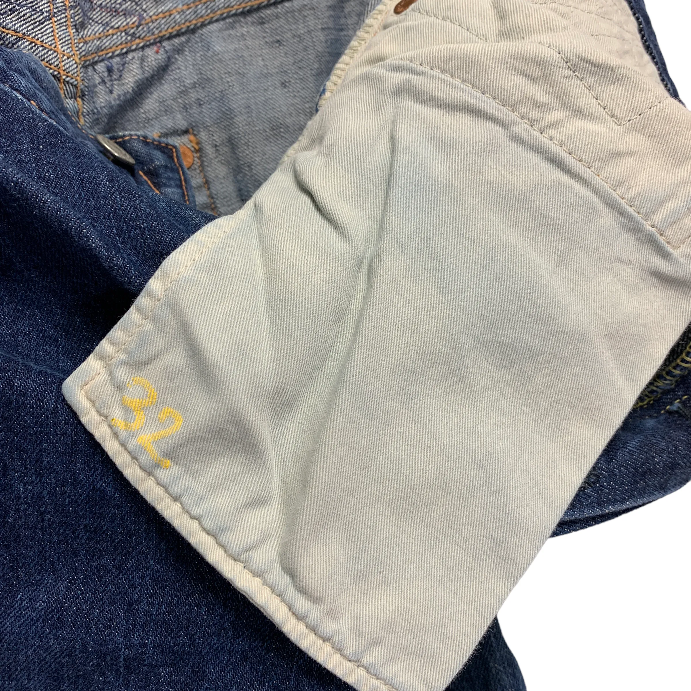 [30] Kapital Zipangu Blue Hand-Crafted Selvedge Bandana Patchwork Denim Jeans