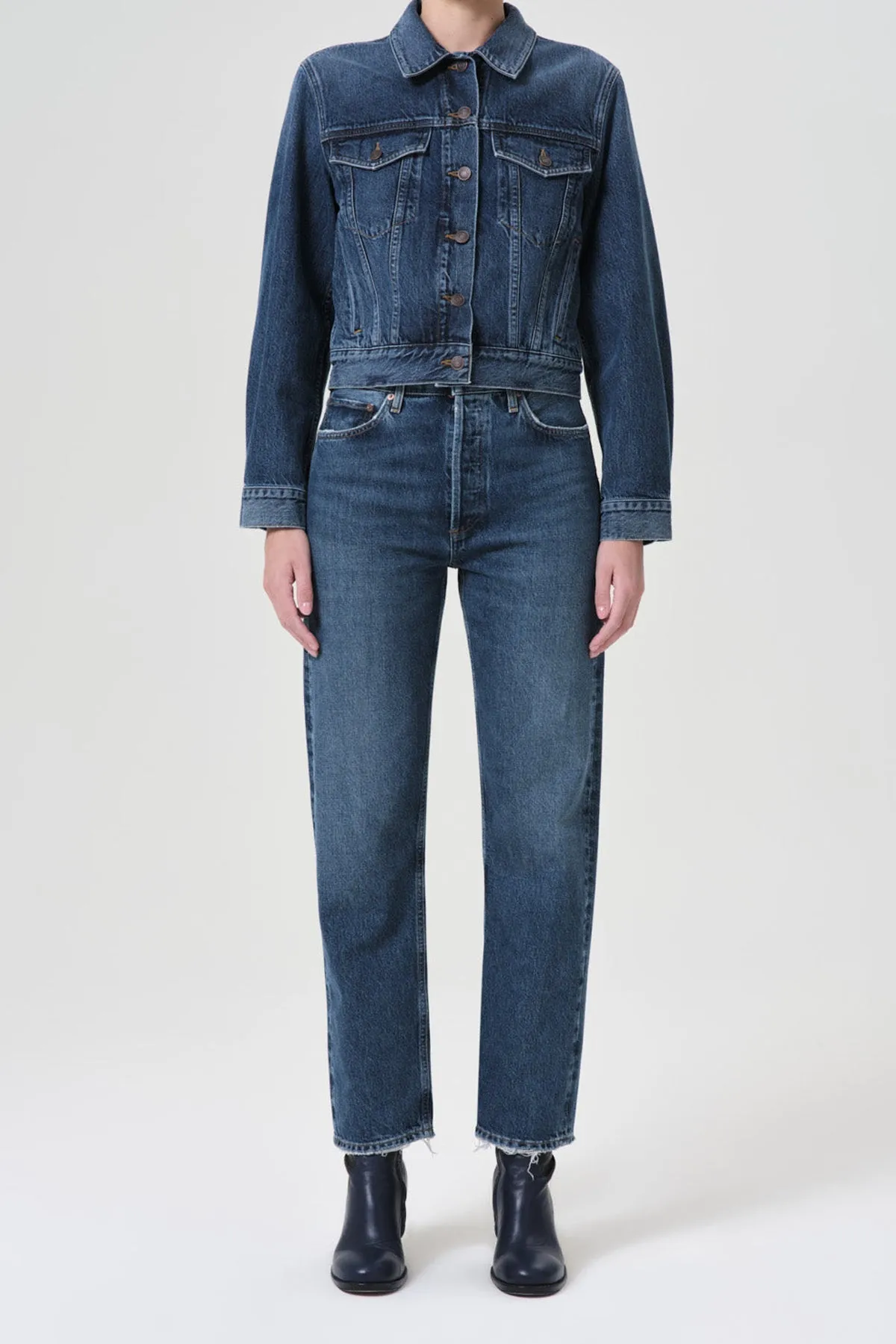 90's Pinch Waist High Rise Straight in Range