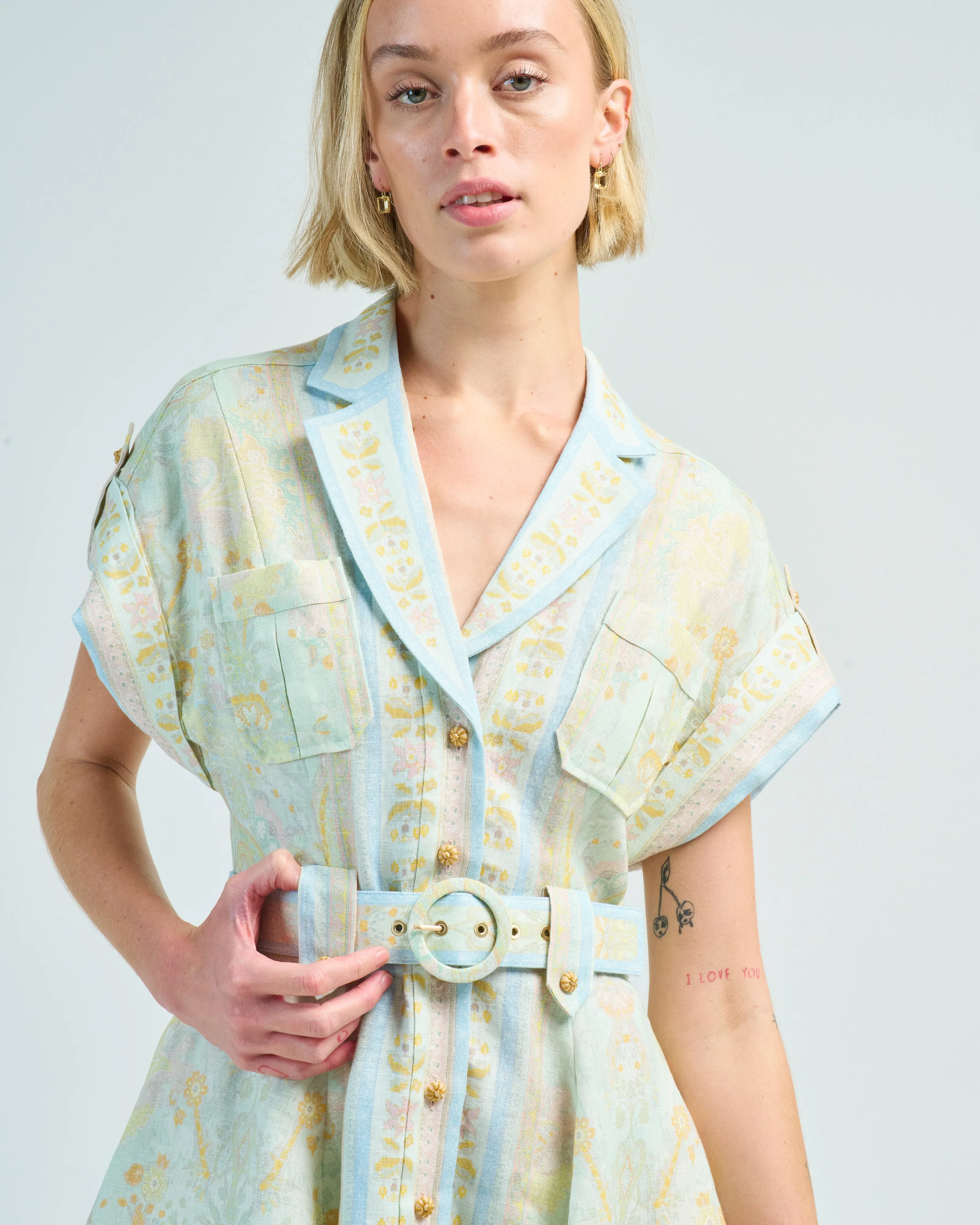 acacia mini shirt dress