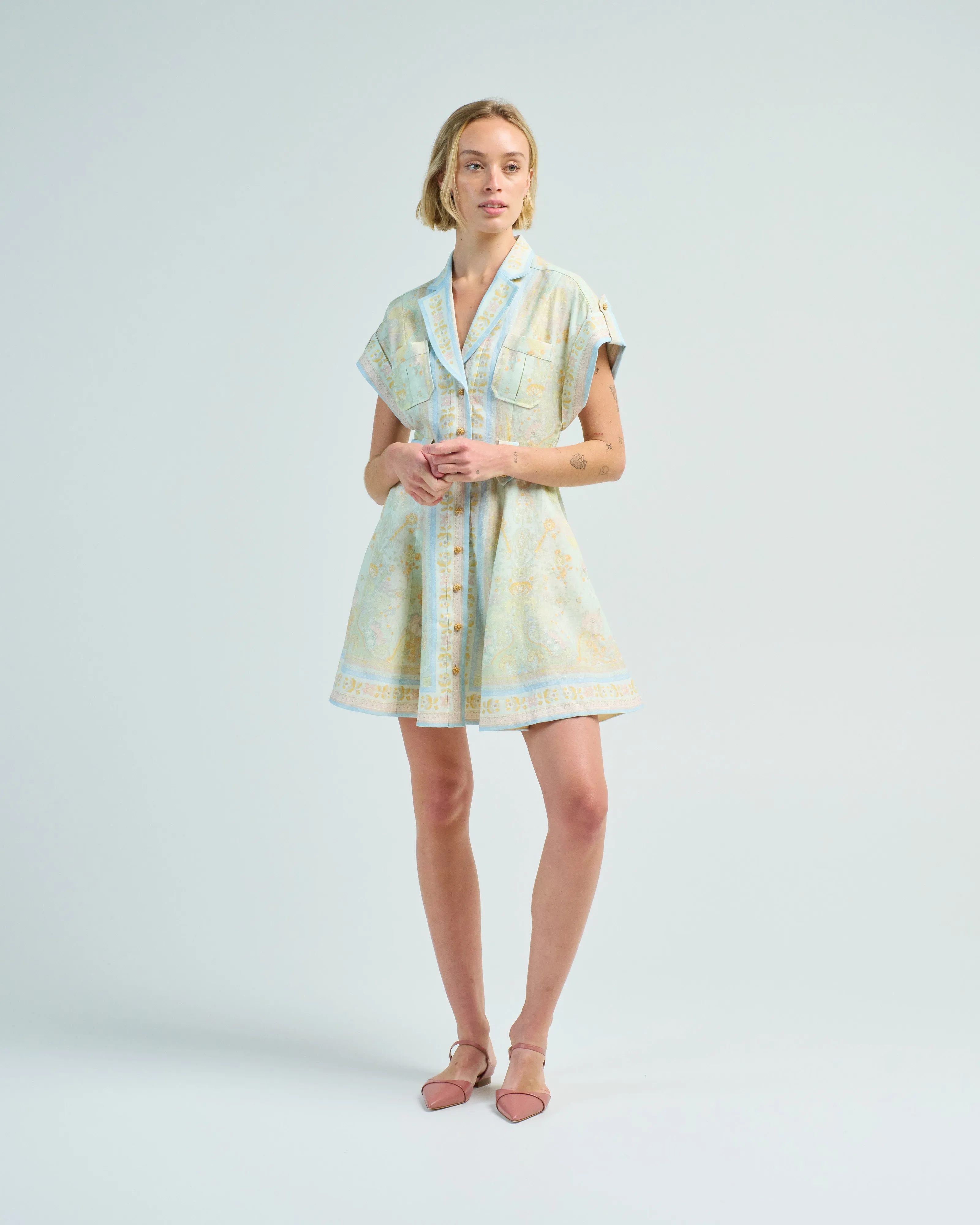 acacia mini shirt dress