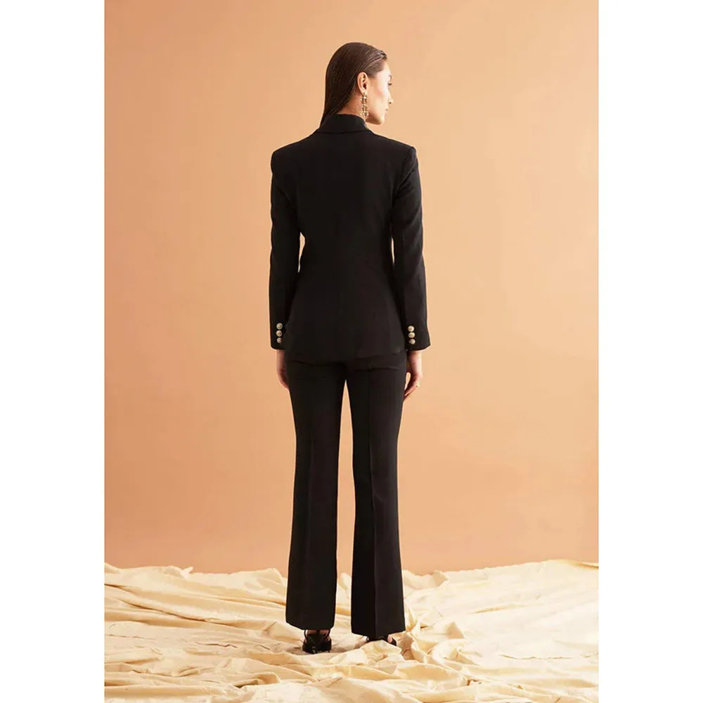 AMOSHI Black Solid/Plain Zendaya Blazer