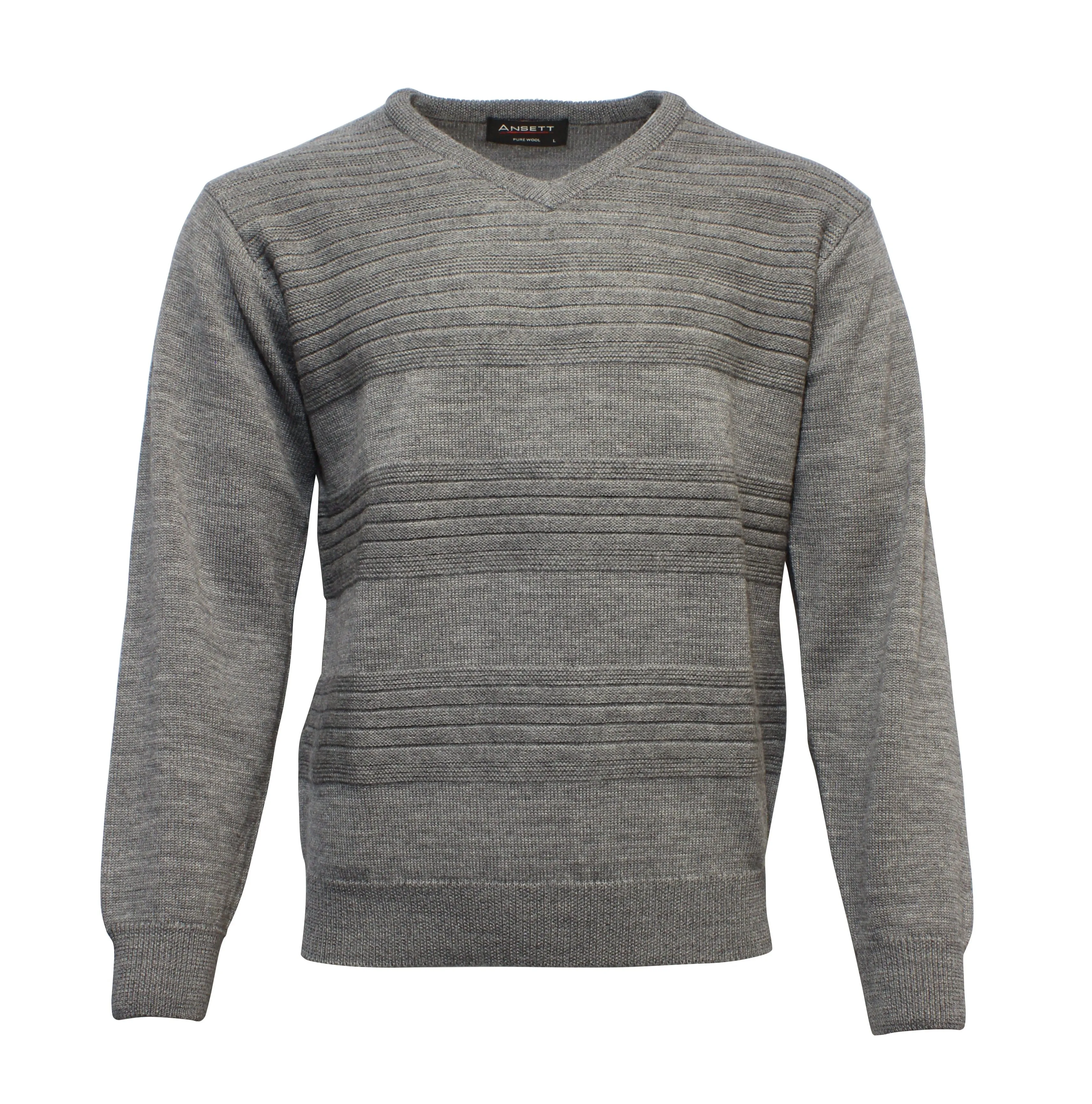 Ansett Pure New Wool Vee Neck Knit