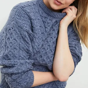 Aran Sweater -Blue/Grey