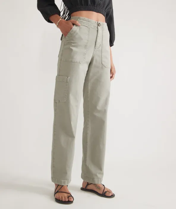 Aria Straight Leg Utility Pant in Faded Olive