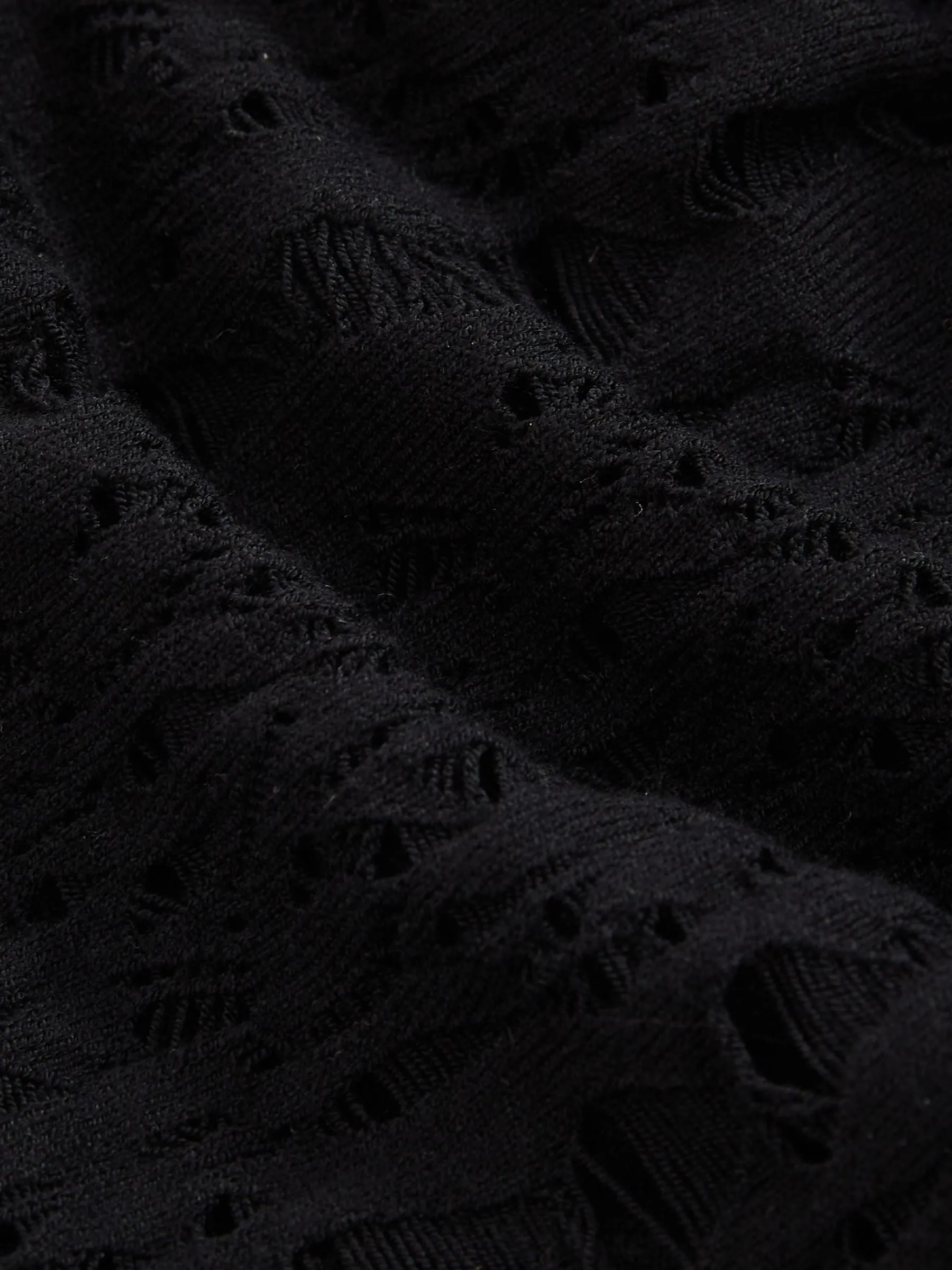 Atelier Ladder Knit High Neck Bodysuit in Black