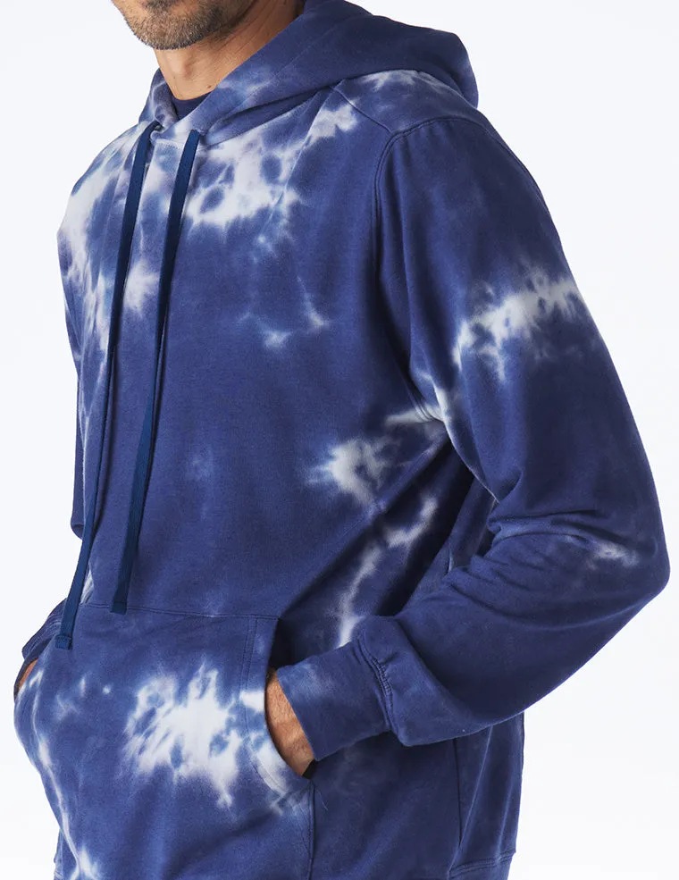 Atlas Hoodie: Indigo Blur Dye