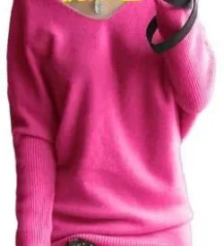 autumn winter cashmere sweaters women fashion sexy v-neck sweater loose 100% wool sweater batwing sleeve plus size pullover