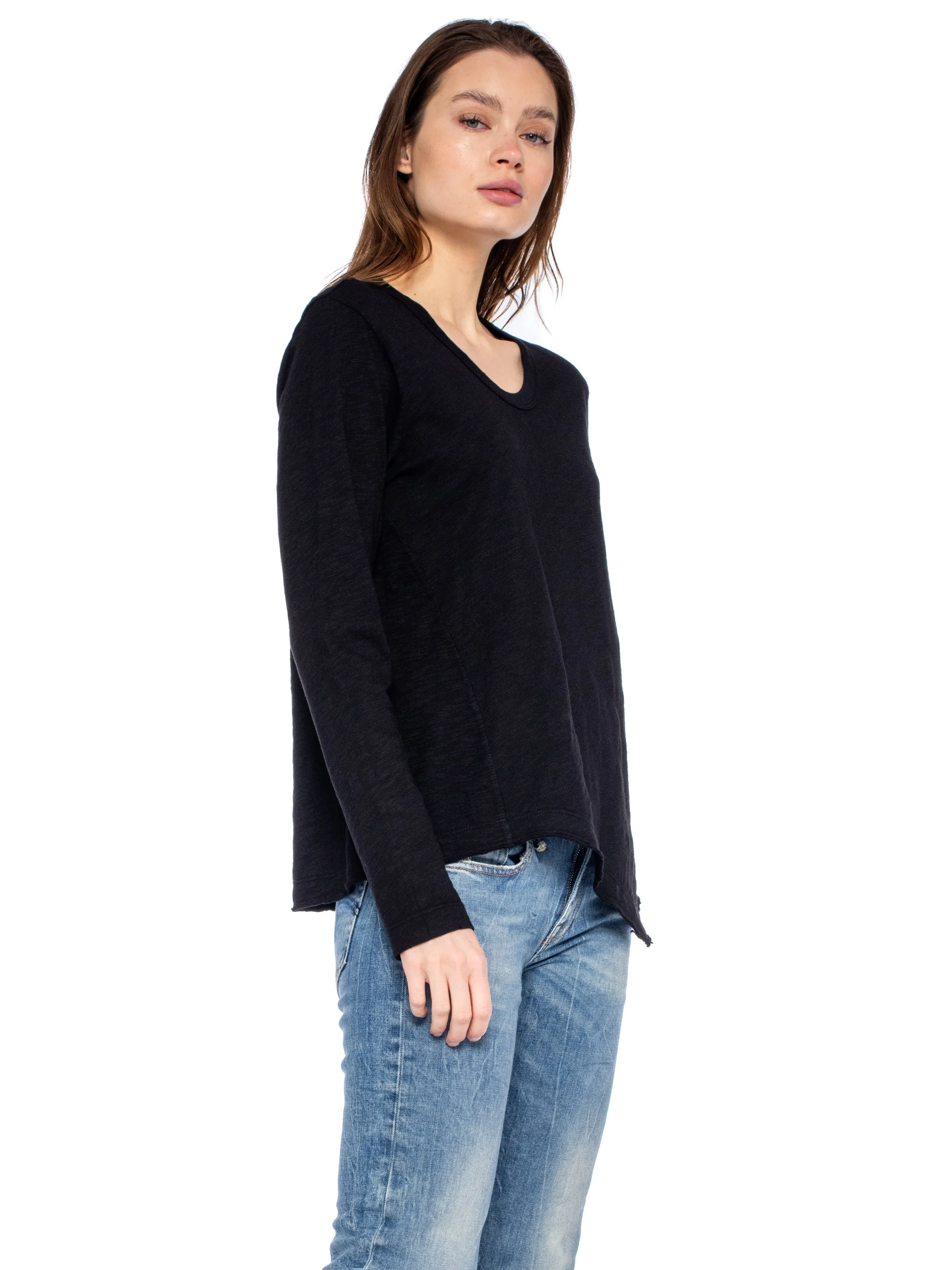 Baby Tee Twisted Crew Long Sleeve