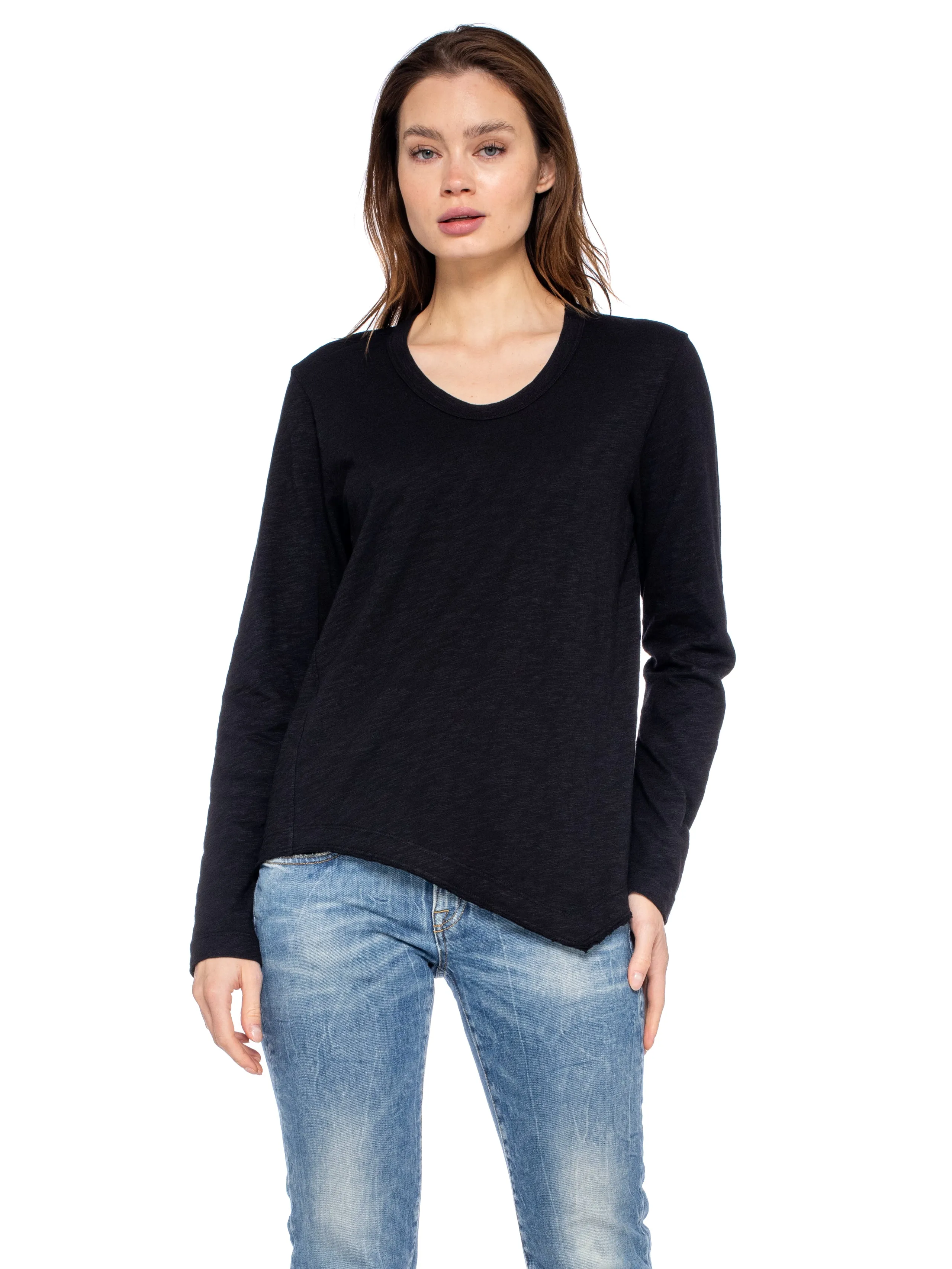 Baby Tee Twisted Crew Long Sleeve