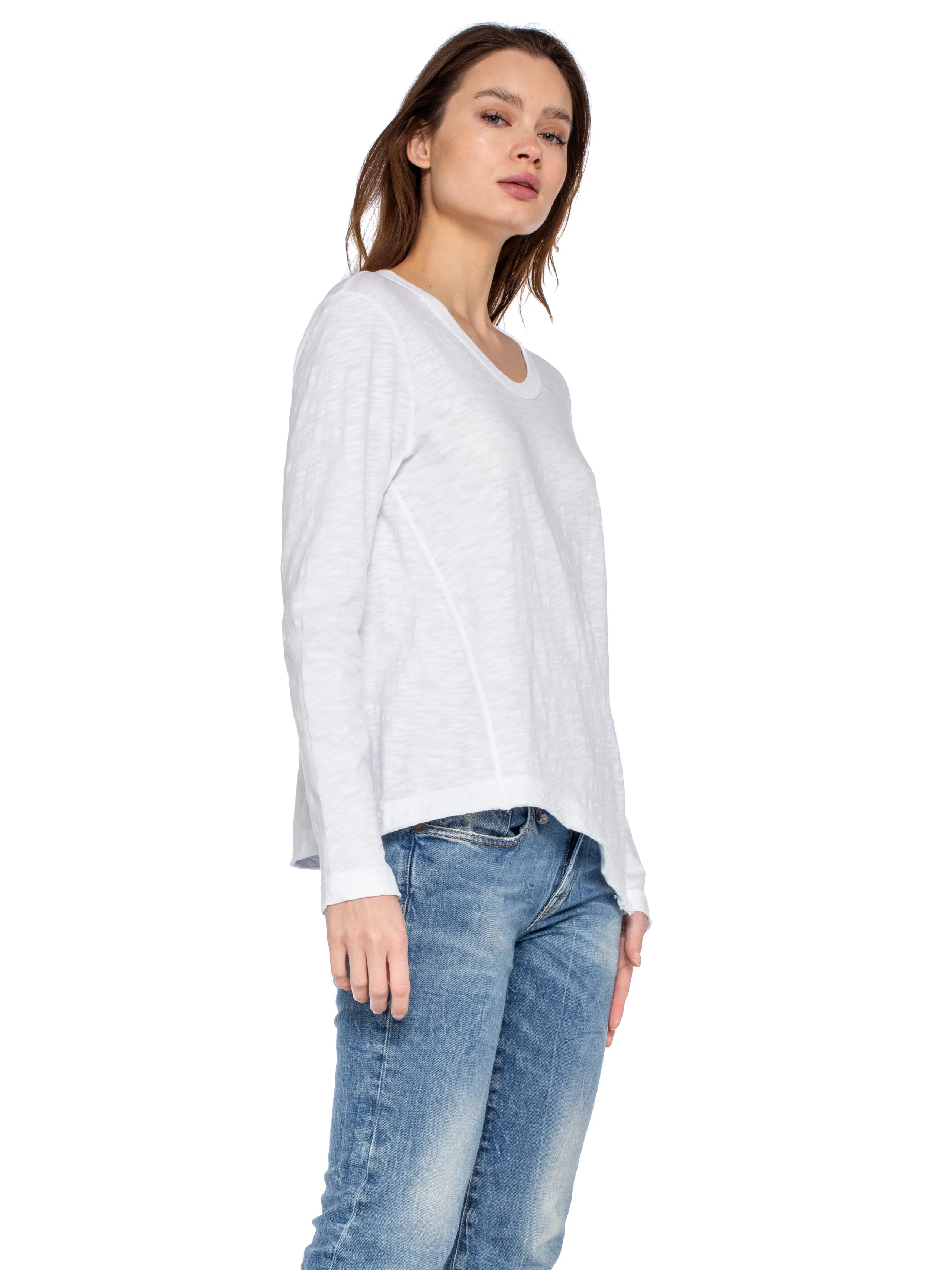 Baby Tee Twisted Crew Long Sleeve
