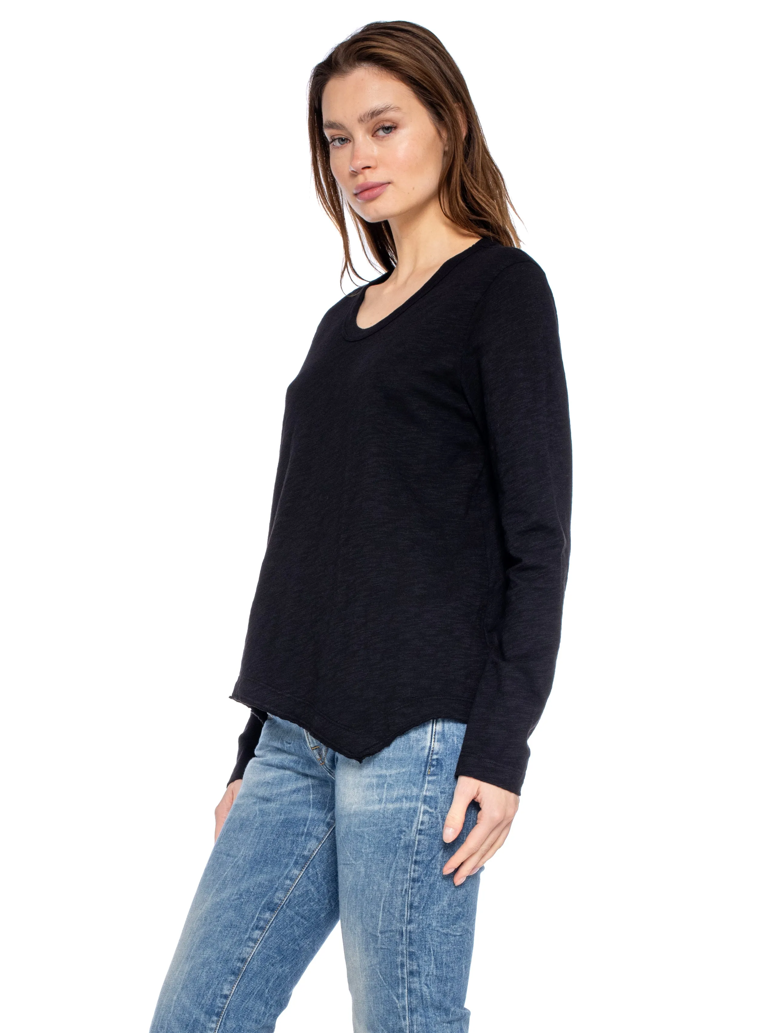 Baby Tee Twisted Crew Long Sleeve