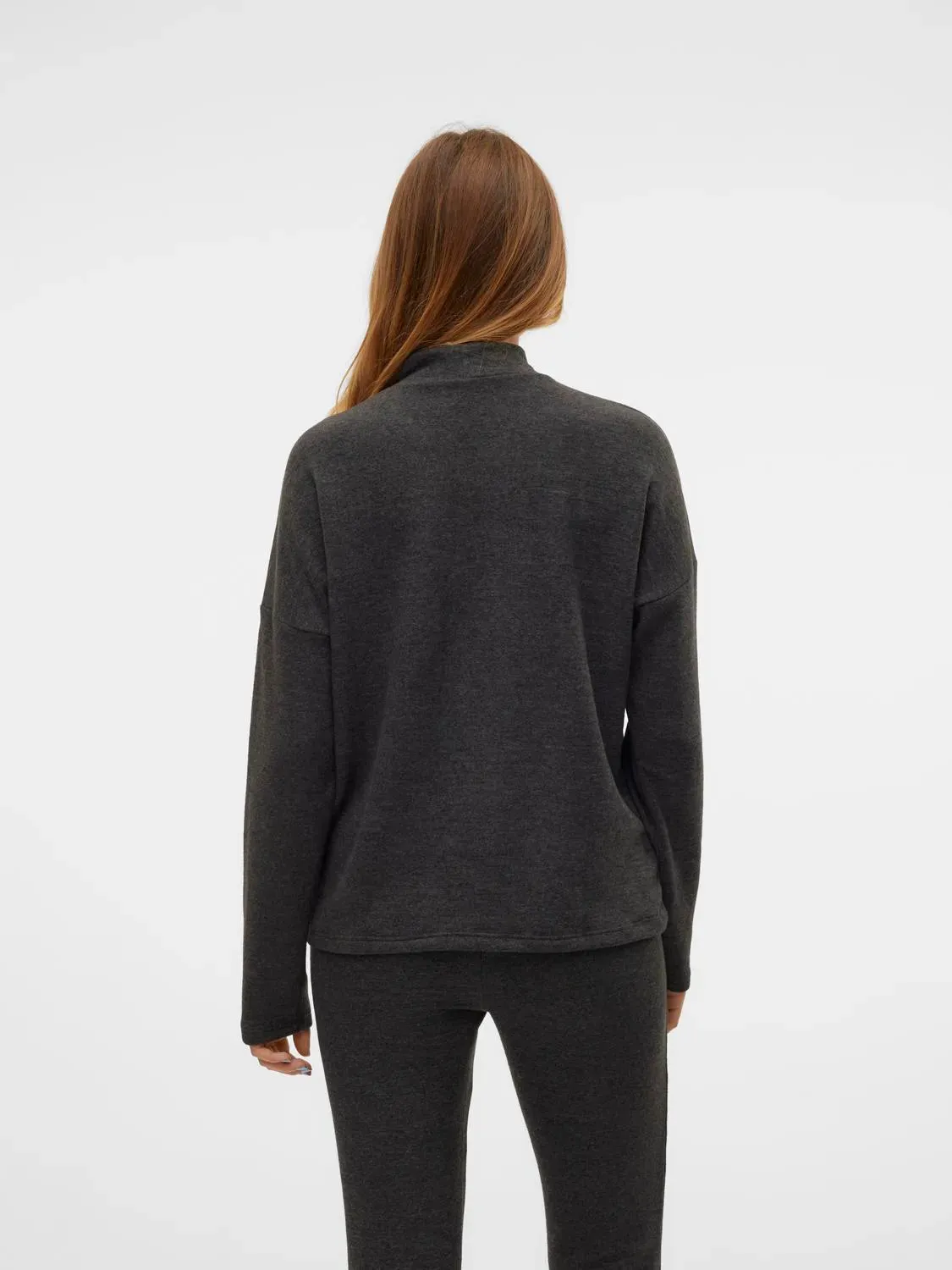 Bella Black High Neck Knit Top