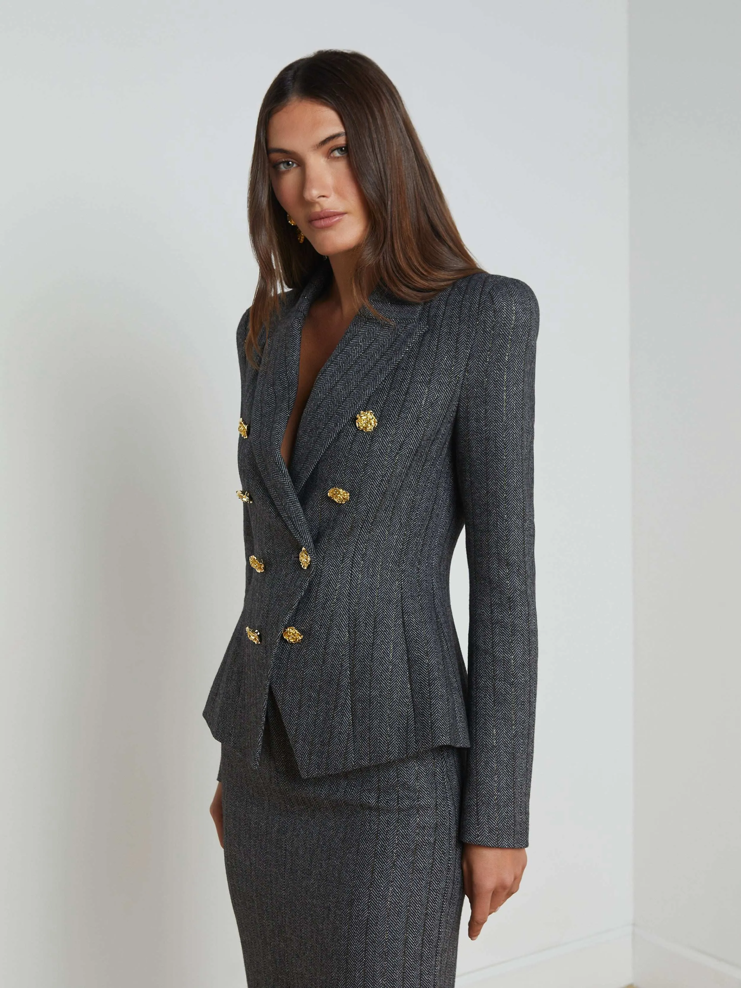 Bethany Herringbone Blazer