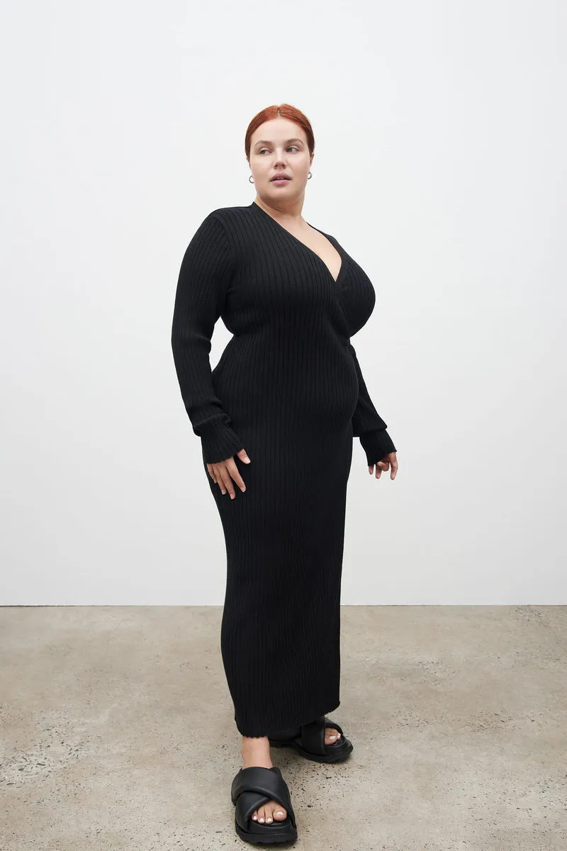 Billie wrap dress black