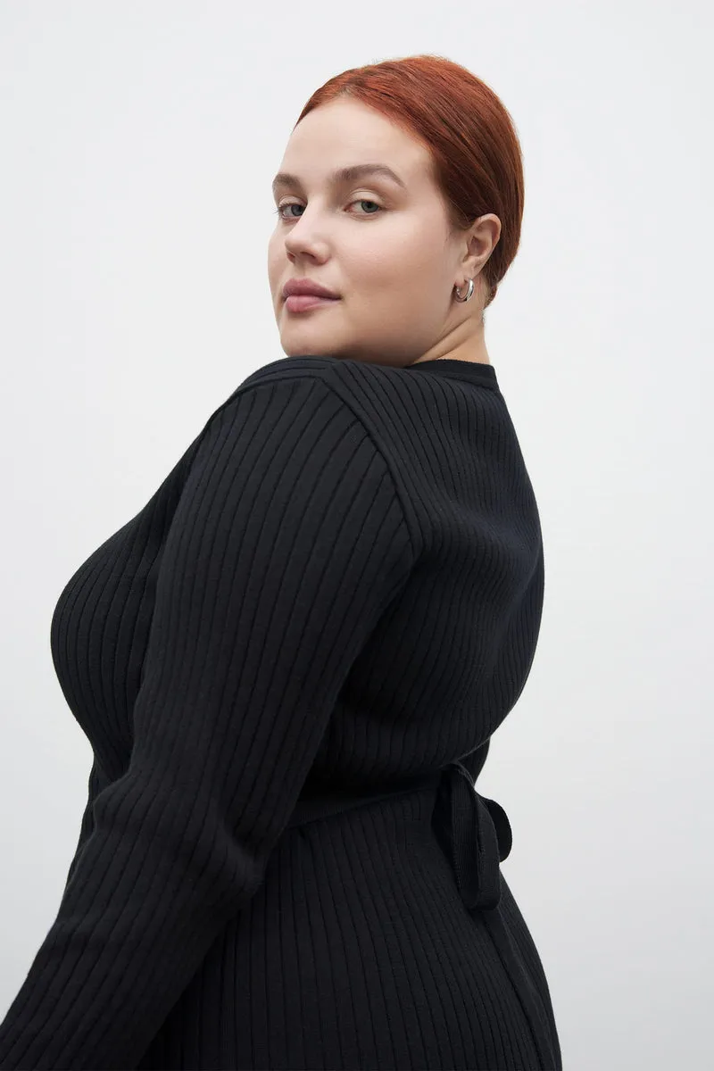 Billie wrap dress black