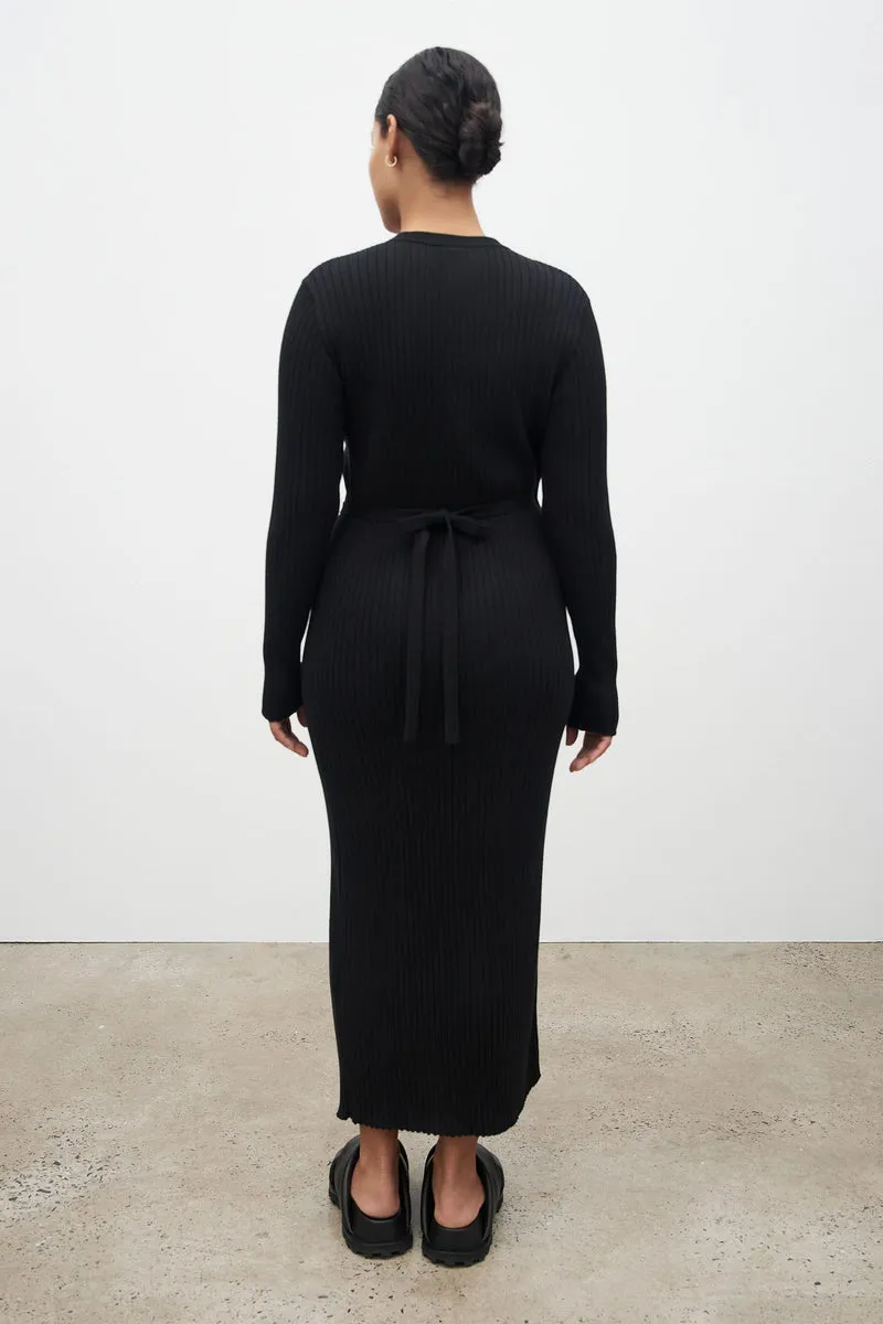 Billie wrap dress black