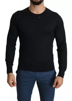 Black Cashmere Crew Neck Sweatshirt Sweater