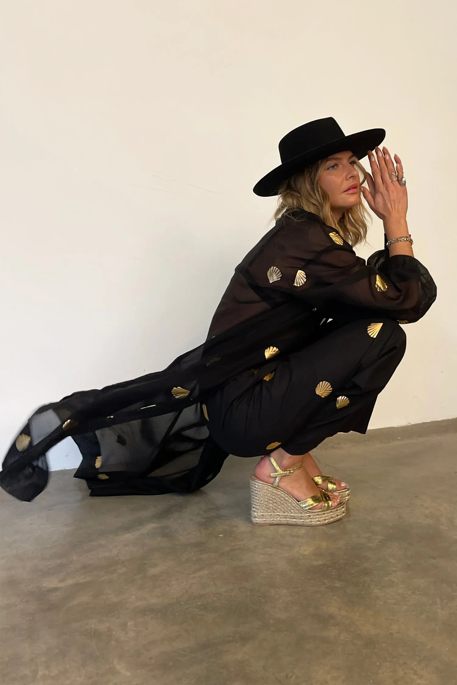 Black Shell Lila Shirt Dress