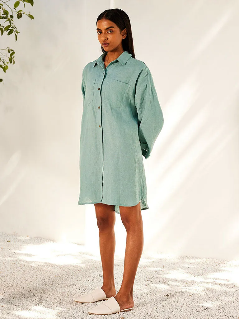 Blue Haze Shirt Dress