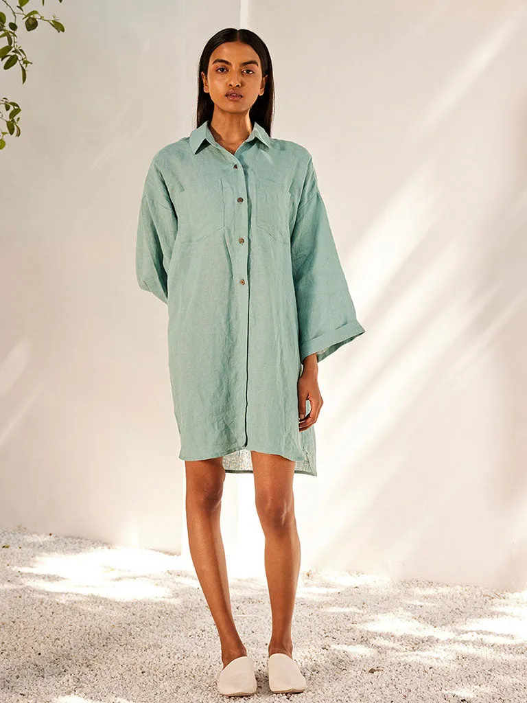 Blue Haze Shirt Dress