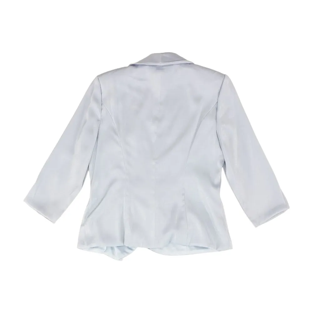Blue Solid Blazer