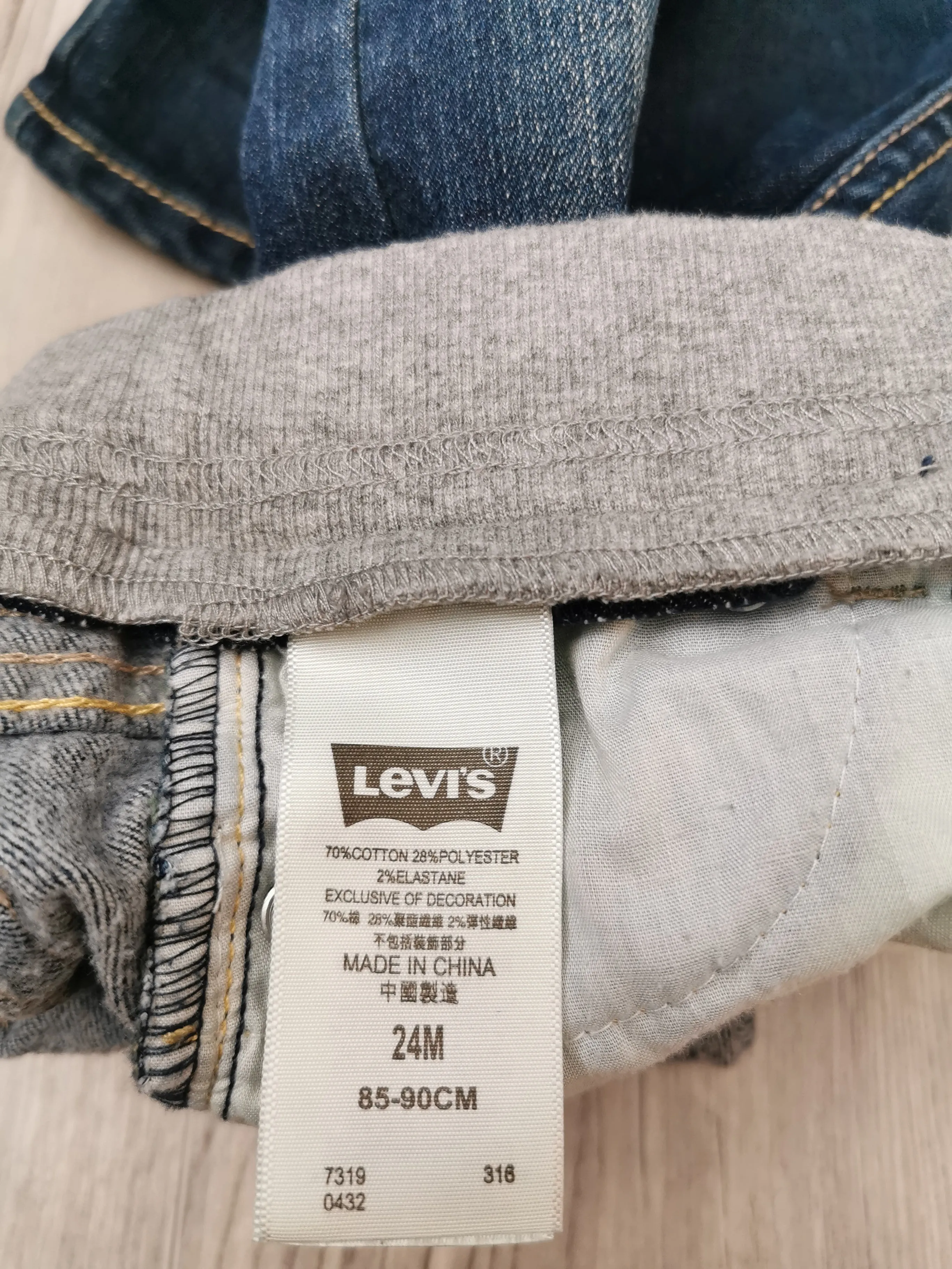 BOY SIZE 2 YEARS - LEVI'S 514, Straight Fit, Dark Wash Jeans NWOT B48