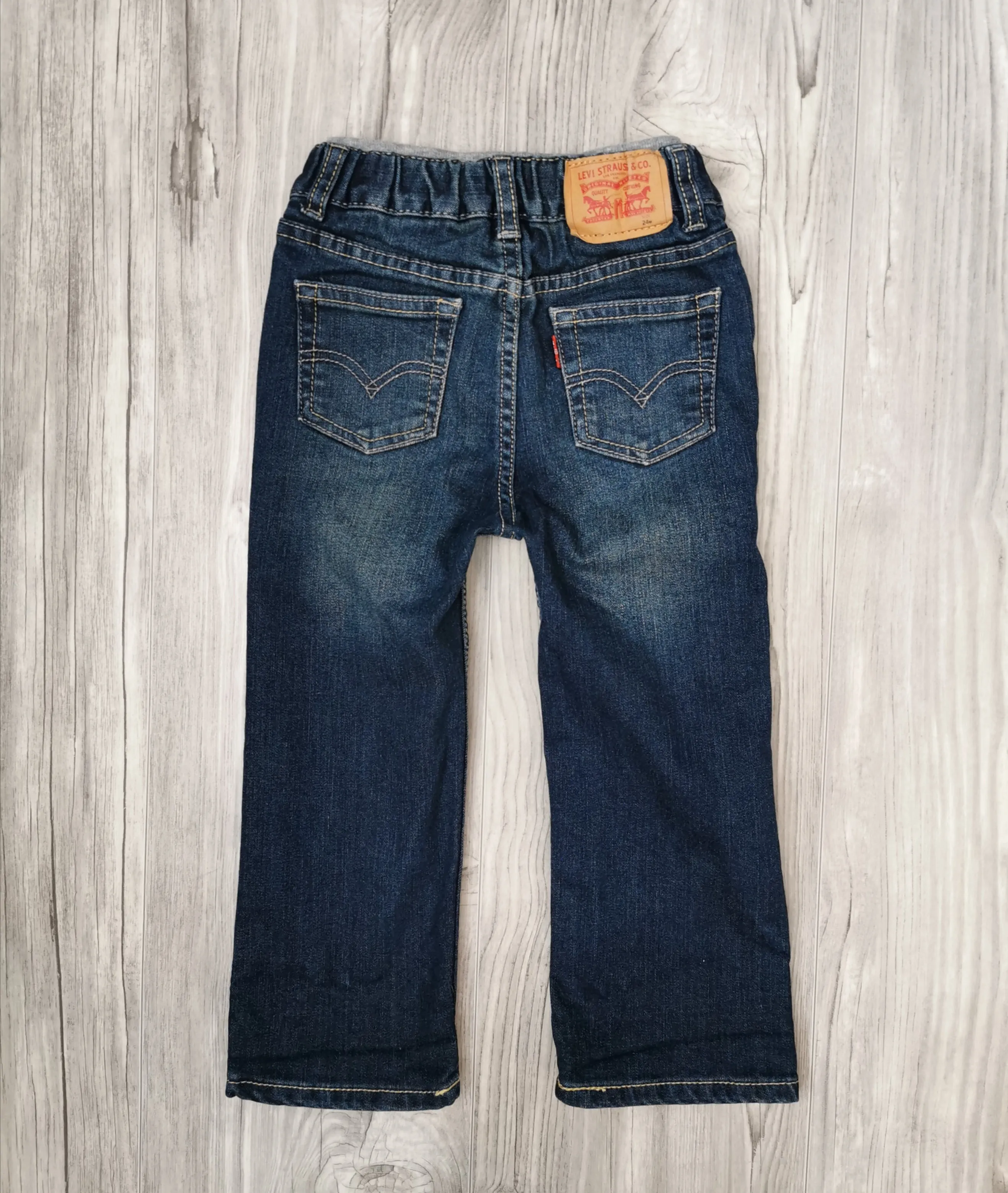 BOY SIZE 2 YEARS - LEVI'S 514, Straight Fit, Dark Wash Jeans NWOT B48