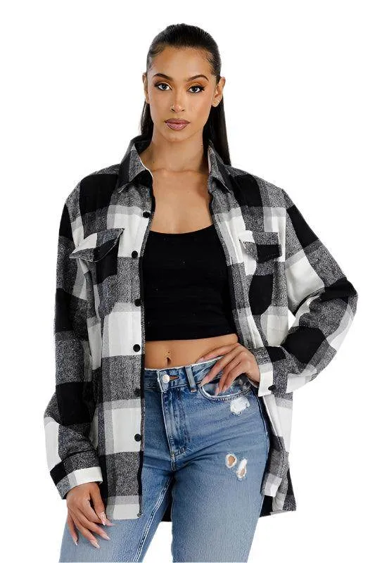 Boyfriend Oversized Soft Flannel Shacket
