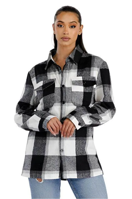 Boyfriend Oversized Soft Flannel Shacket