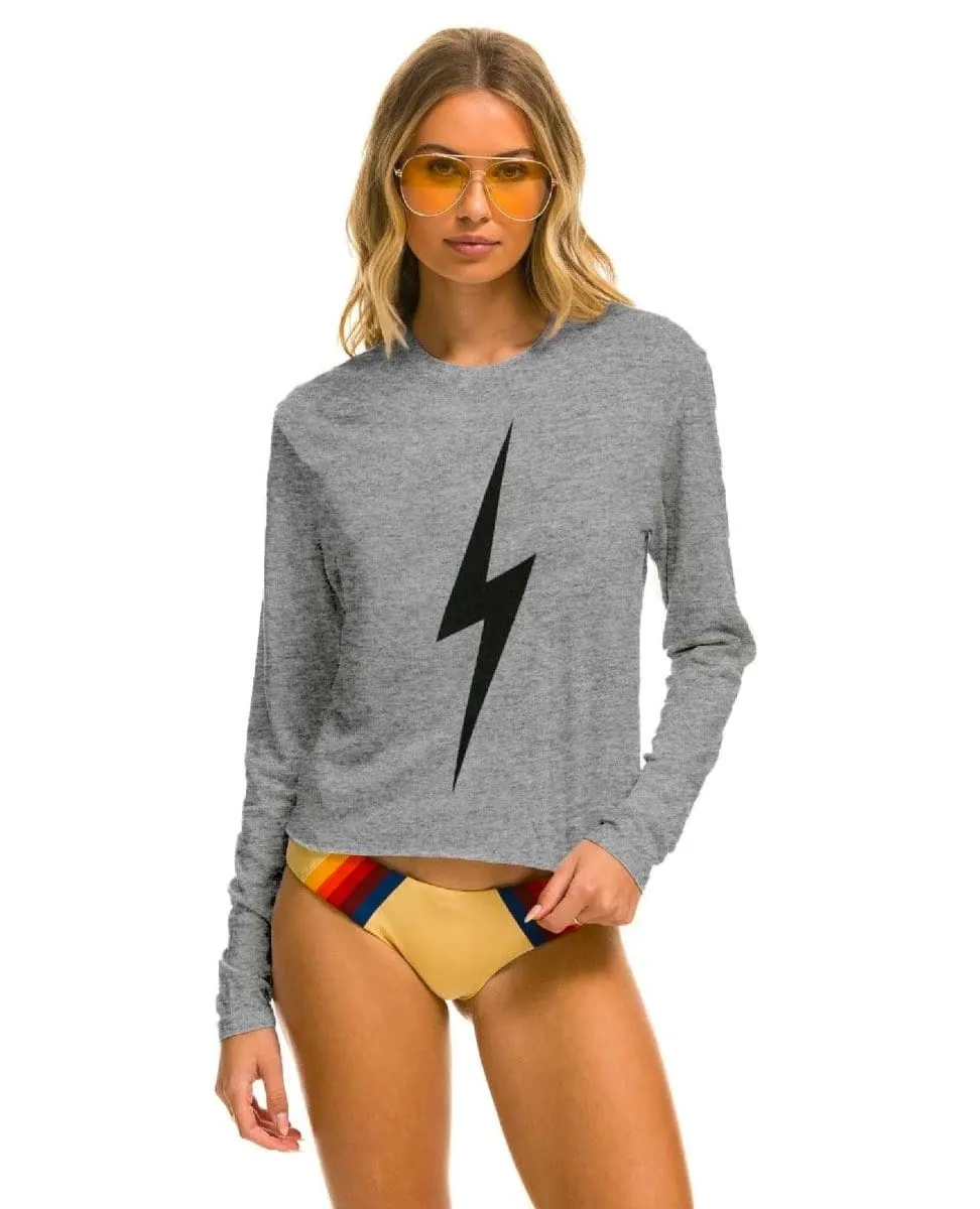 Boyfriend Tee Bolt Long Sleeve Grey