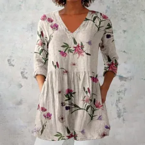 Broughton® | Floral V-Neck Shirt