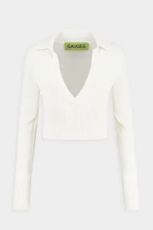 Burgos Long Sleeve Knit Top in Ivory