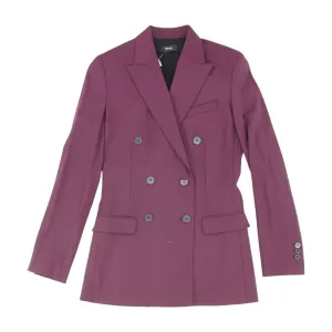 Burgundy Solid Blazer