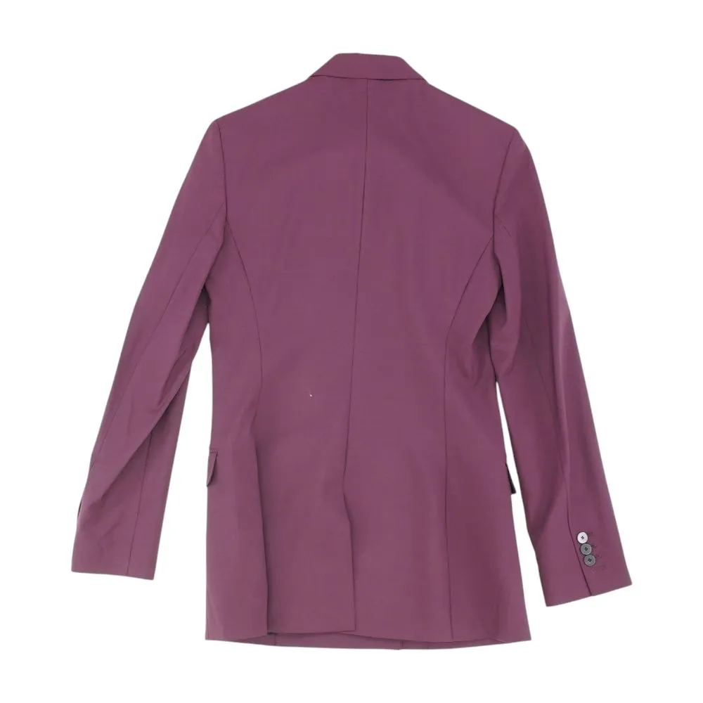 Burgundy Solid Blazer