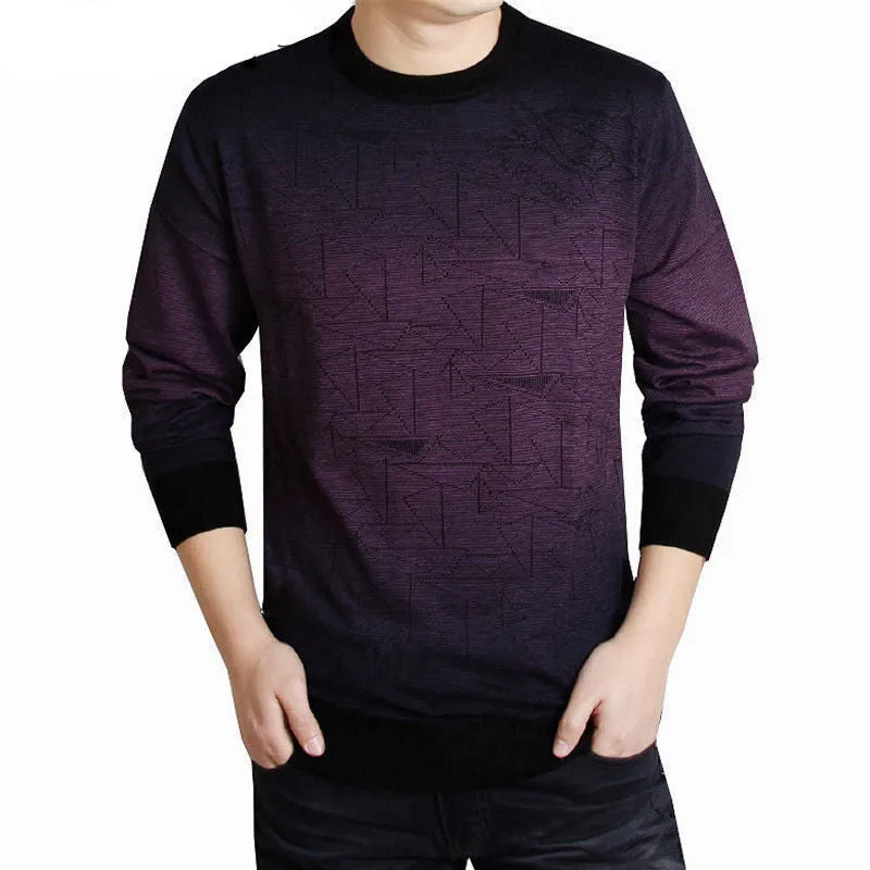 Cashmere Sweater Men Clothing Mens Sweaters Fashion Print Hang Pye Casual Shirt Wool Pullover Men Pull O-Neck Dress T