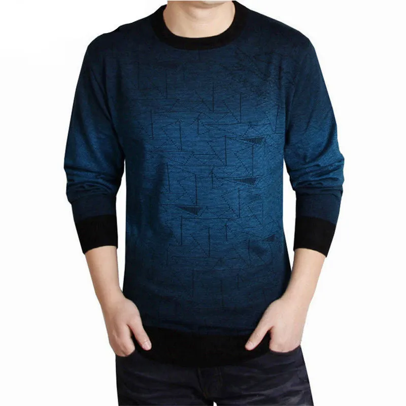 Cashmere Sweater Men Clothing Mens Sweaters Fashion Print Hang Pye Casual Shirt Wool Pullover Men Pull O-Neck Dress T