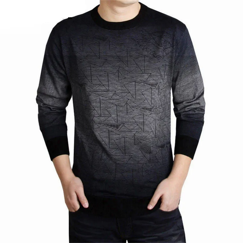 Cashmere Sweater Men Clothing Mens Sweaters Fashion Print Hang Pye Casual Shirt Wool Pullover Men Pull O-Neck Dress T