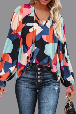 Casual Color Lump Frenulum V Neck Tops(4 Colors)