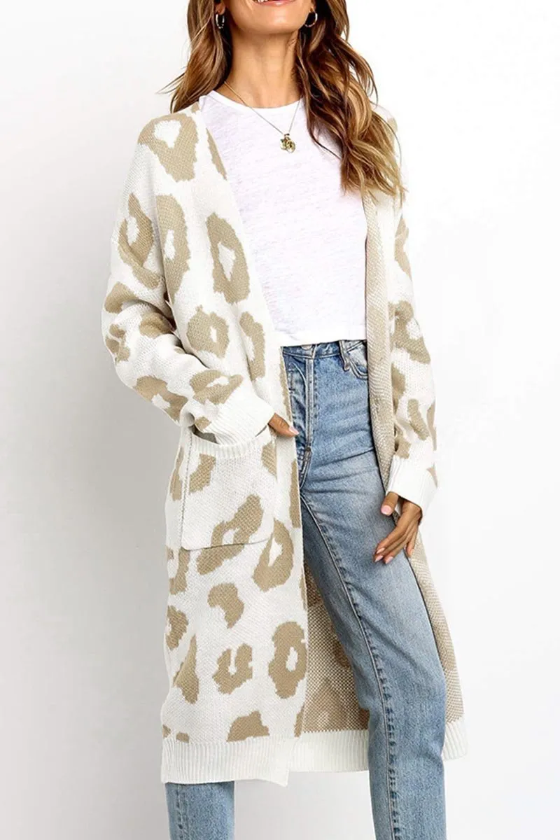 Chicindress Leopard Print Sweet Comfy Cardigan Tops Sweater(3 Colors)