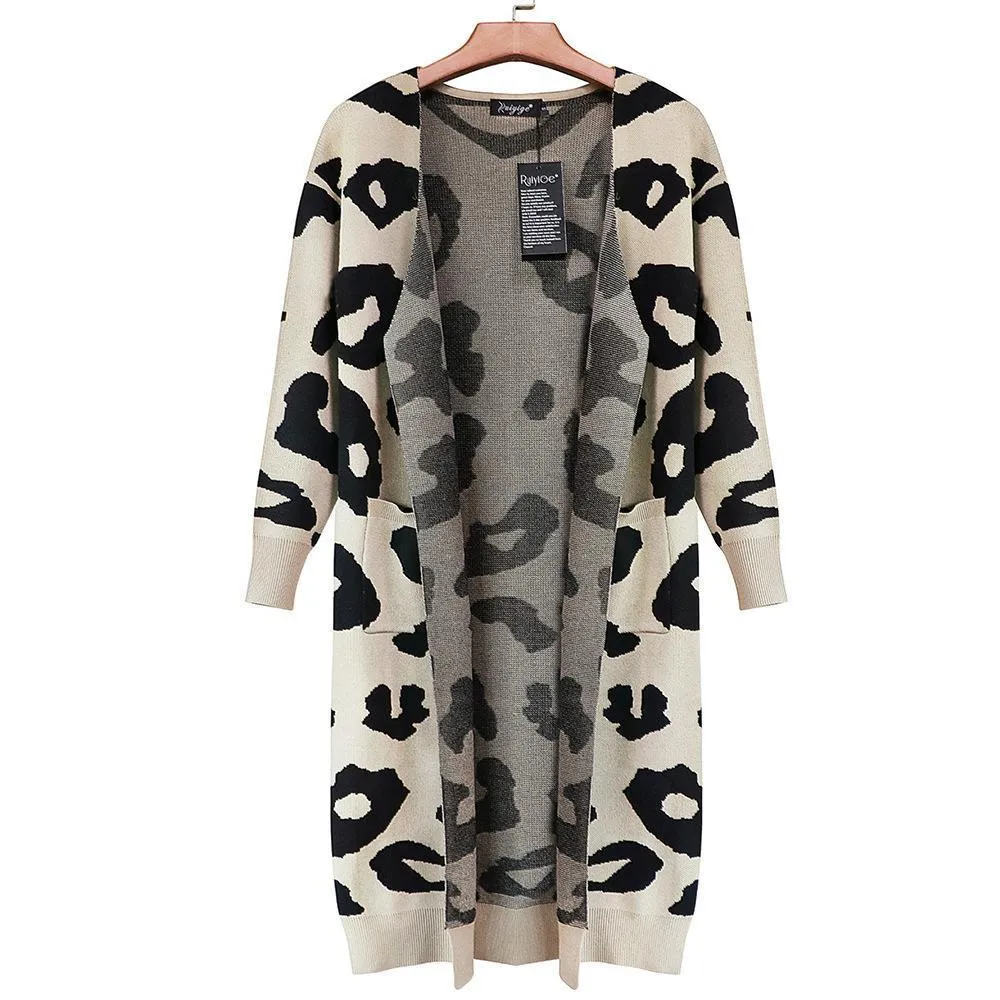 Chicindress Leopard Print Sweet Comfy Cardigan Tops Sweater(3 Colors)