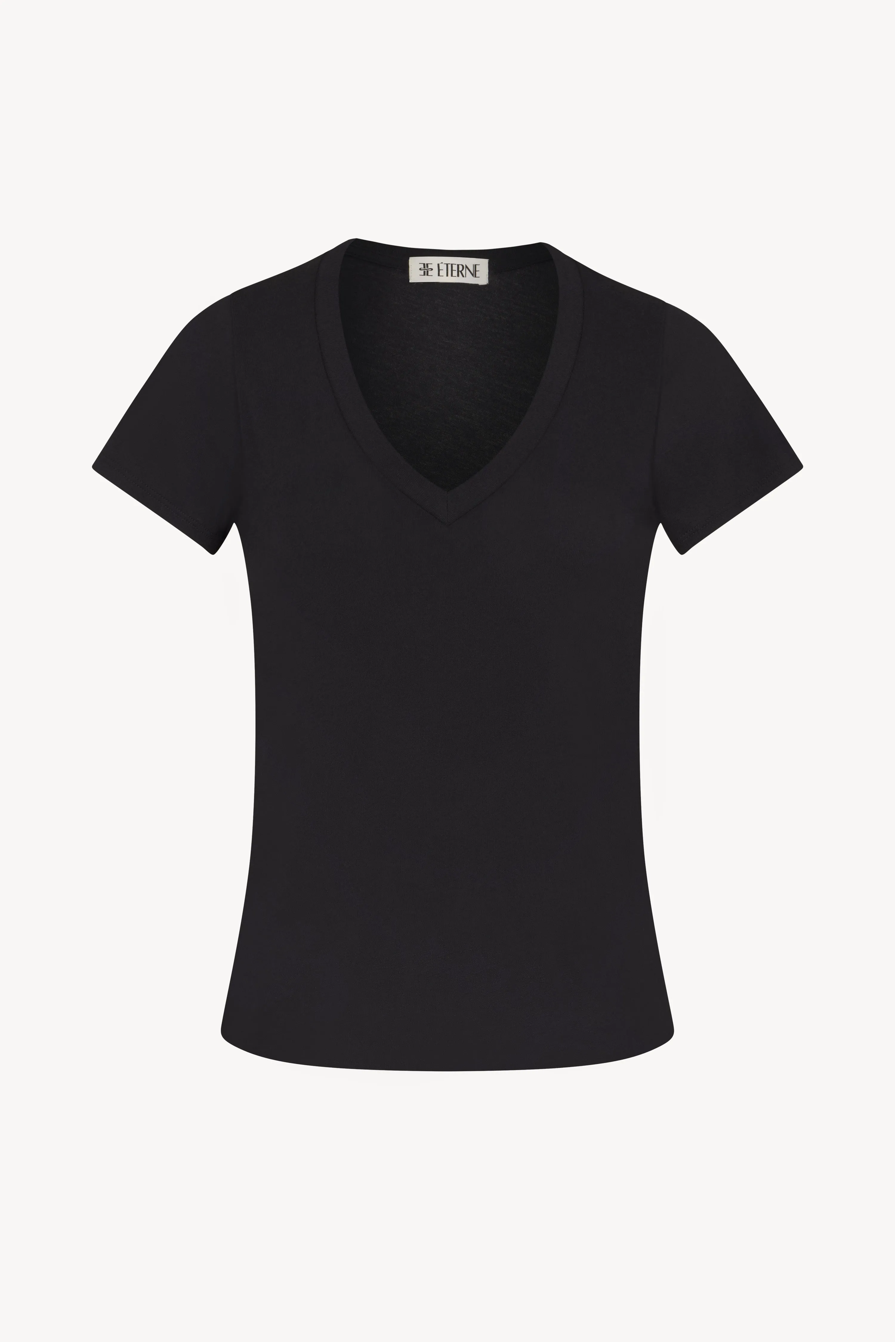 Chloe V Neck Tee - Black