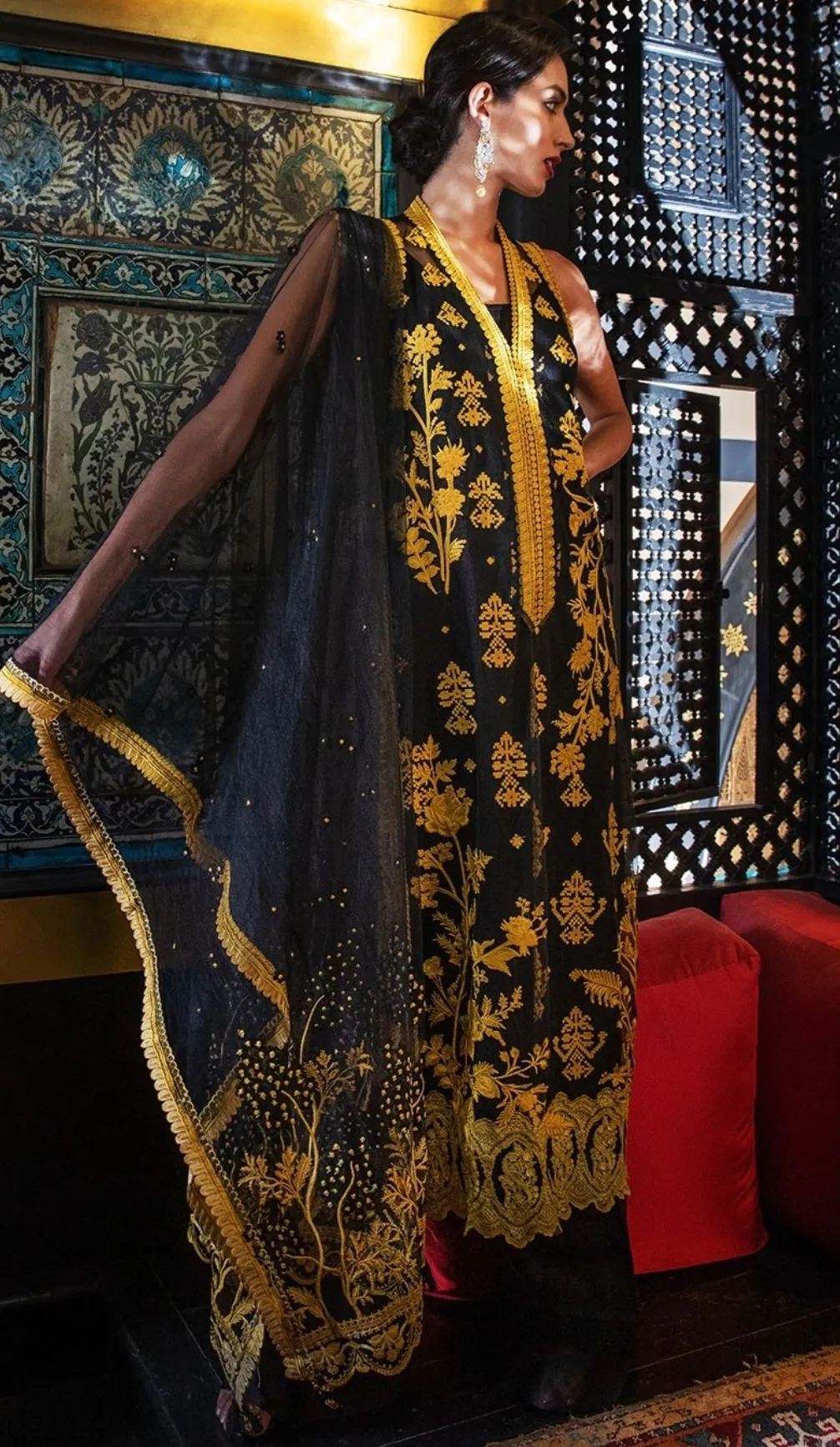 Classy Pakistani designer dress online shopping # P2634