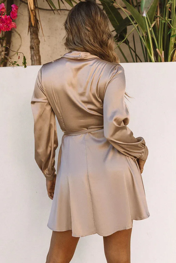 Classy V-neck Wrap Dress for Women