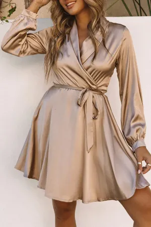 Classy V-neck Wrap Dress for Women