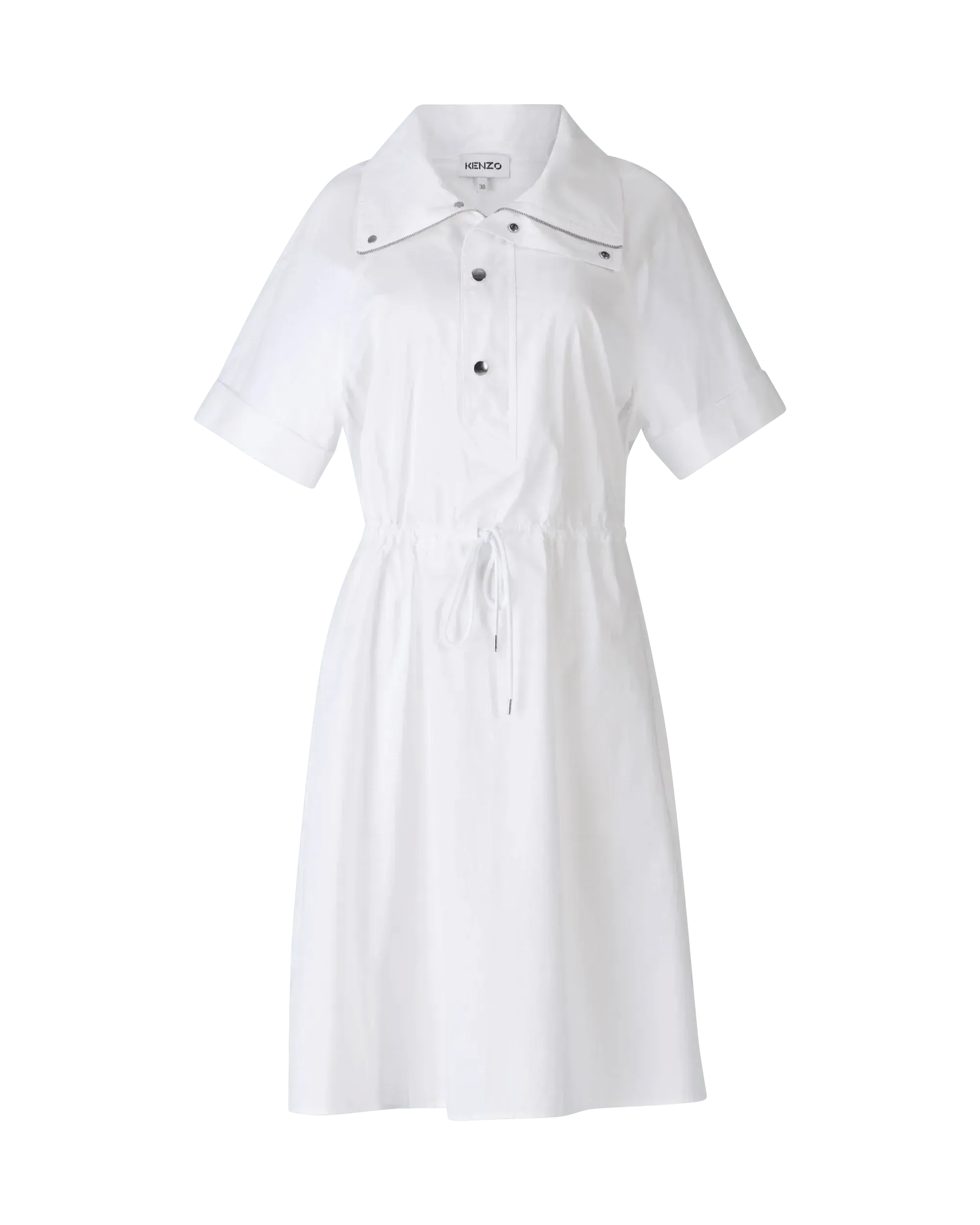 Collared Cotton Shirt Dress