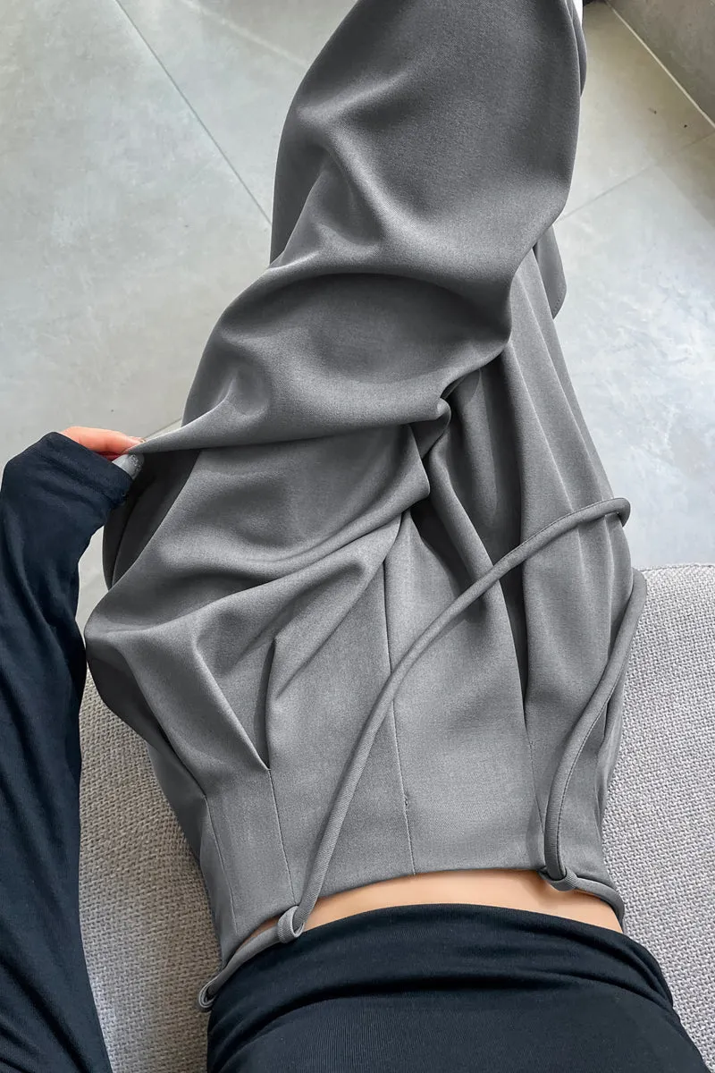 Comfortable Wide-Leg Trousers with Drawstring Waist for Women